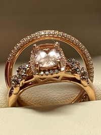 LeVian Morganite and Diamond ring