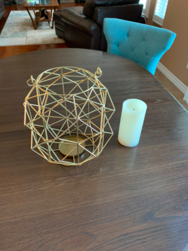 Wedding items-Gold geometric candle holder in Holiday, Event & Seasonal in Cambridge - Image 2
