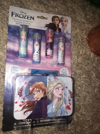 Townley Frozen Flavored Lip Balm Set with Carrying Tin