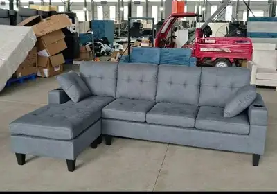 Grey Sectional Sofa with revresabl chase , View more