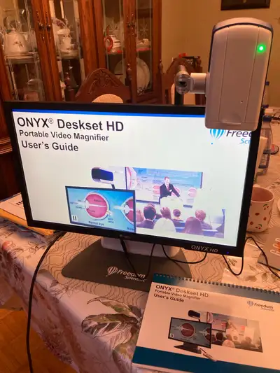 Freedom Scientific ONYX Deskset HD Video Magnifier, View more