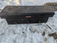 Checker plate truck tool box