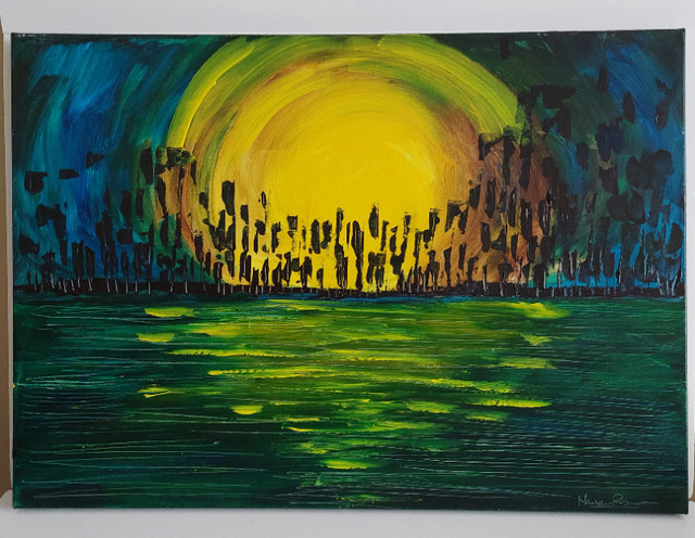 Original artwork - Sunset Bright in Arts & Collectibles in Hamilton - Image 2