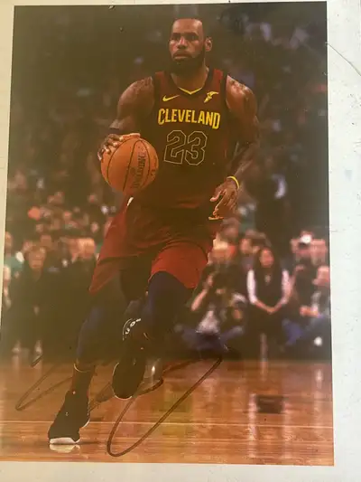 signed LeBron James photo, View more