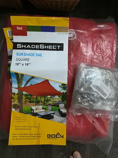 Sun Shade Sail Canopy & Installation Kit