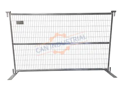 galvanized steel temporary fence panels New condition Comes with all fittings Have receipt for proof...