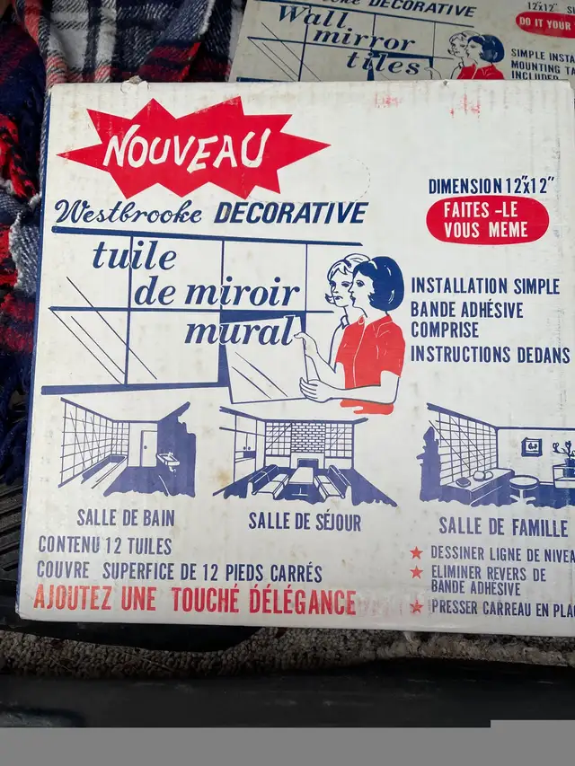 MCM Vintage Mirror Wall Tiles 12” sq. $12 @ box in Home Décor & Accents in Ottawa - Image 4