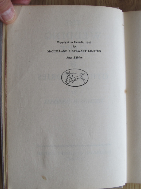 THE WEDDING GIFT and other stories by T. H. Raddall – 1947 in Fiction in City of Halifax - Image 3