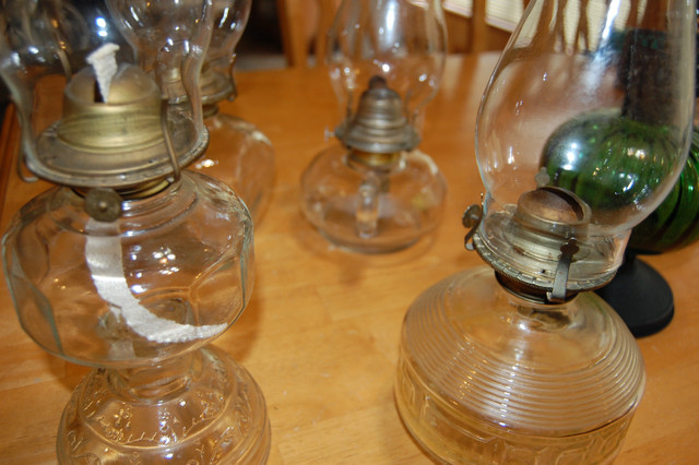 Six Functional Antique Coal Oil Lamps. $200 in Indoor Lighting & Fans in Kamloops