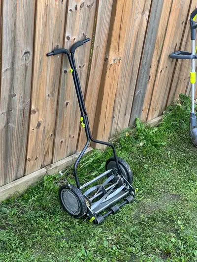 Yardworks Manual Reel Mower - used , View more