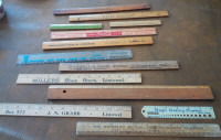 12 Vintage Wooden Rulers, See Listing, $15 Each