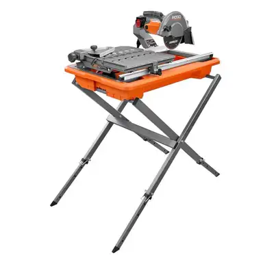 RIDGID 9-Amp 7-inch Portable Wet Tile Saw with StandMode # R4031, View more