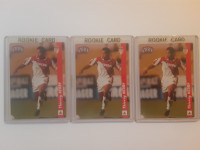 3 CARTES DE SOCCER VINTAGES DE THIERRY HENRY MONACO 1998