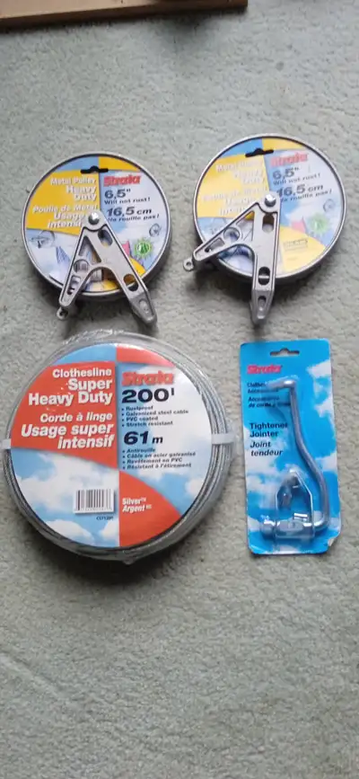 Strata Heavy-Duty Clothesline Kit - Silver - Galvanized Steel, View more