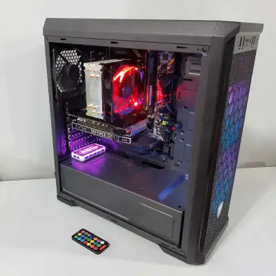 Description Case - Cougar MX330 PC Computer Gaming Case - Mid Tower OS - Windows 10 CPU - INTEL Xeon...