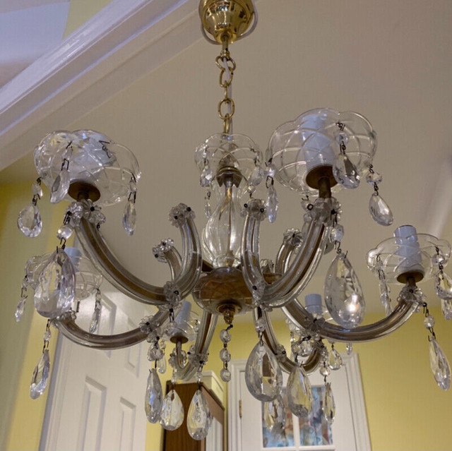 2 Italian chrystal chandeliers in Indoor Lighting & Fans in Barrie