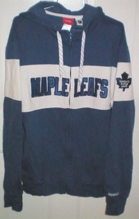 Toronto Maple Leafs Sweatshirt Men XL Adult Gray NHL Hockey Zip Up Hoodie Reebok