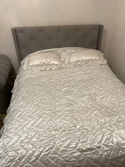 White Quilted Bedding with Textured Pattern, View more