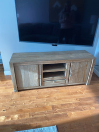 Solid wood tv console