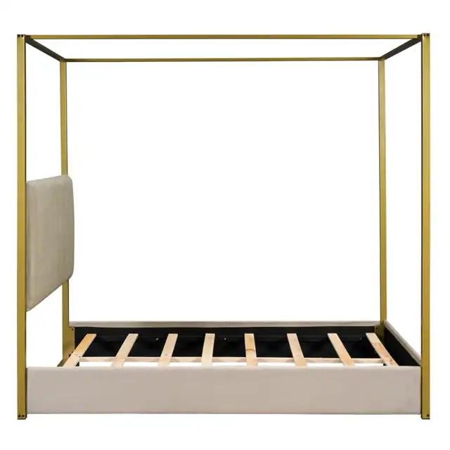 Luxury Queen Velvet Bed Frame – Upholstered Platform Bed – Brand in Beds & Mattresses in Oakville / Halton Region - Image 6
