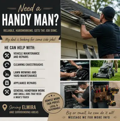 handyman looking for work, View more