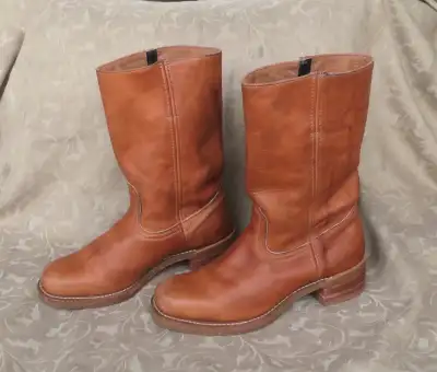 FRYE BROWN LEATHER CAMPUS COWBOY BOOTS WOMEN SIZE 11M MEN 9.5, View more