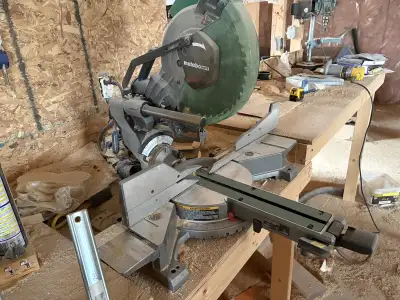 metabo ( hitachi ) 10” duel bevel compound sliding mitre saw , View more