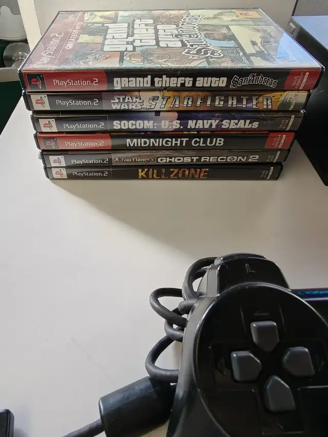 PS2 Console Bundle - Tested, 2 Controllers, 12 Games, GTA SA in Older Generation in New Glasgow - Image 5
