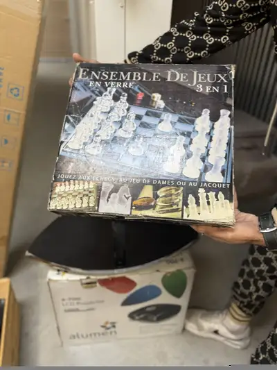 Glass Chess Checkers Backgammon, View more