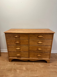 Vintage wood dresser 8 drawers