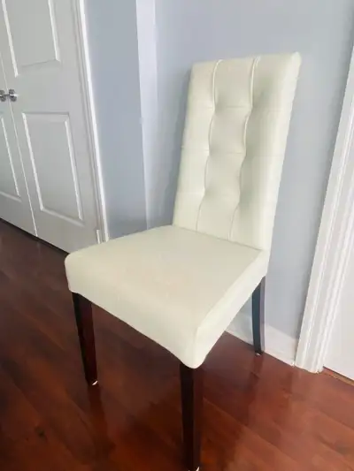 White Felix Leather Dining Chair (Urban Barn) Used, View more