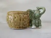 Ceramic elephant plant holder decor