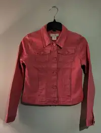 Youth Girls Size 14 Pink Color Denim Jacket