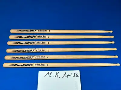Drumsticks Professional RimSHOT Pro Tip Canadian Rock Maple NEW, View more