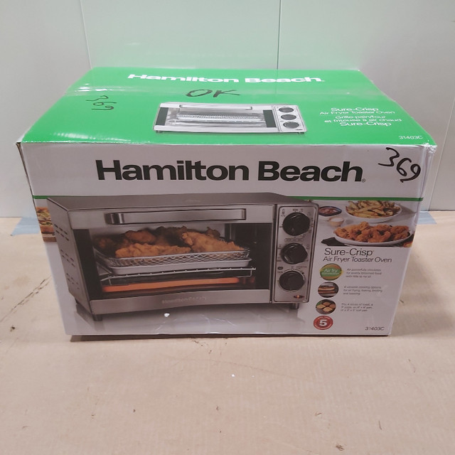 New Hamilton Beach Sure-Crisp Air Fryer Toaster Oven 31403C in Toasters & Toaster Ovens in Mississauga / Peel Region - Image 2