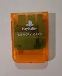 Playstation Memory Card   (color orange)