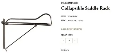 Collapsible Saddle Rack – NEW, View more