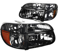 DNA MOTORING HL-OH-FEXP954P-SM-AM Smoke Lens Amber Headlights Re