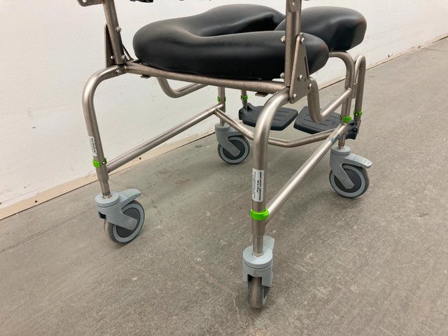 Raz Design RAZ-AP Attendant Propel Shower Commode Chair in Health & Special Needs in Calgary - Image 4