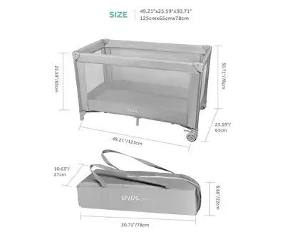 Livingbasic Extra Large Foldable Baby Playard, View more
