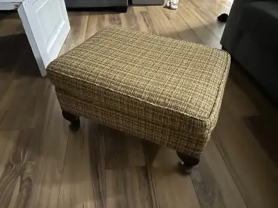 Nice vintage mid-century footstool. Excellent overall condition, considering the age.