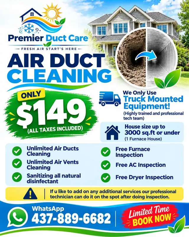 Truck Mounted Air Duct Cleaning Service - $149 