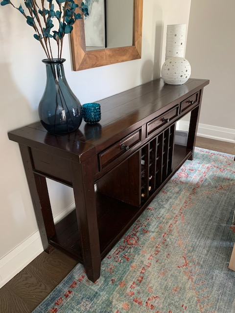 Beautiful Solid Wood Sideboard with Built-In Wine Rack, Like New in Hutches & Display Cabinets in Muskoka - Image 5