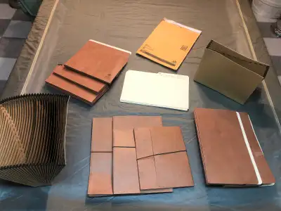 Several types of file and paper holders and file cases all for $20
