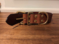 1.5" Leather buckle collar, fits ~14.5" to 19"