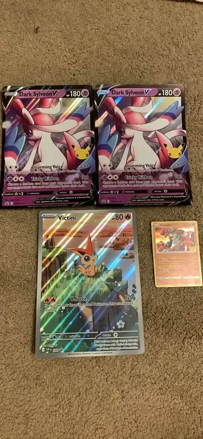 3 pokemon jumbo trading cards, View more