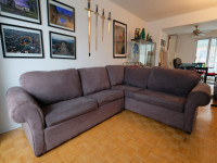 Double Sofa Bed L-Shaped Couch Teflon Coated