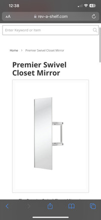 Premier swivel closet mirror