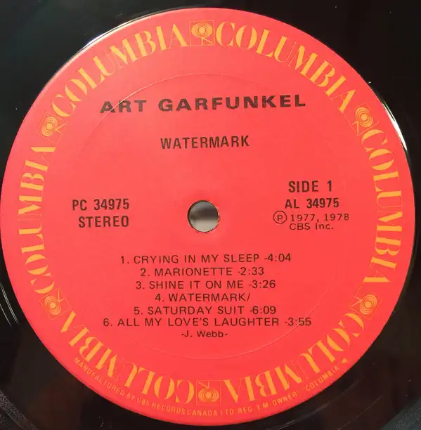 Art Garfunkel  --  Watermark    ** DISQUE VINYLE // VINYL RECORd in CDs, DVDs & Blu-ray in City of Montréal - Image 4