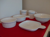 Bargain ! 6 Pcs. Corningware Dishes, Mug, Grab It Sandwich Plate
